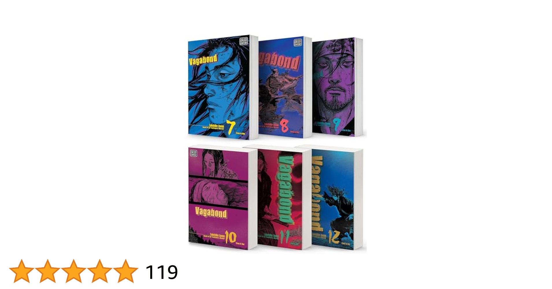 Vagabond VIZBIG Edition Manga 6-book Set Vol 7-12 by
